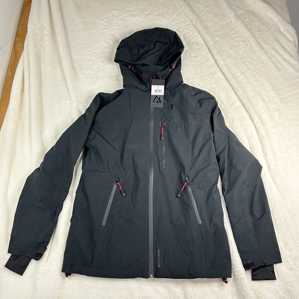 Apricoat Men's Jacket in Black with Removable Hood Size Small